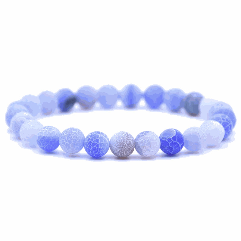 Blue Weathered Agate Bracelet - BRACELET Stone & Soul