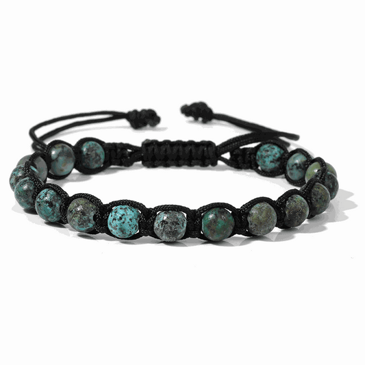 African Turquoise Macramé Bracelet - BRACELET Stone & Soul