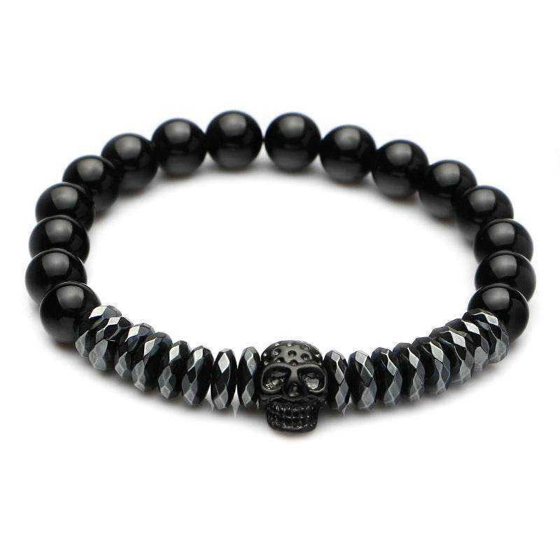 Onyx Skull Bracelet - BRACELET Stone & Soul