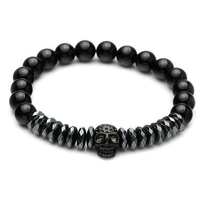 Onyx Skull Bracelet - BRACELET Stone & Soul