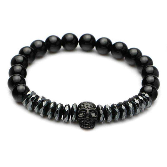 Onyx Skull Bracelet - BRACELET Stone & Soul
