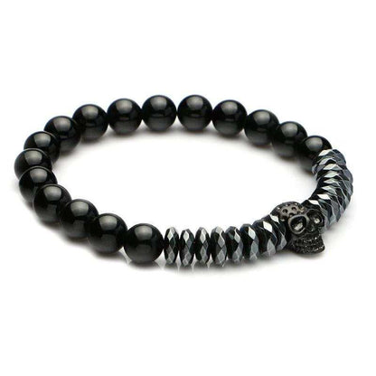 Onyx Skull Bracelet - BRACELET Stone & Soul