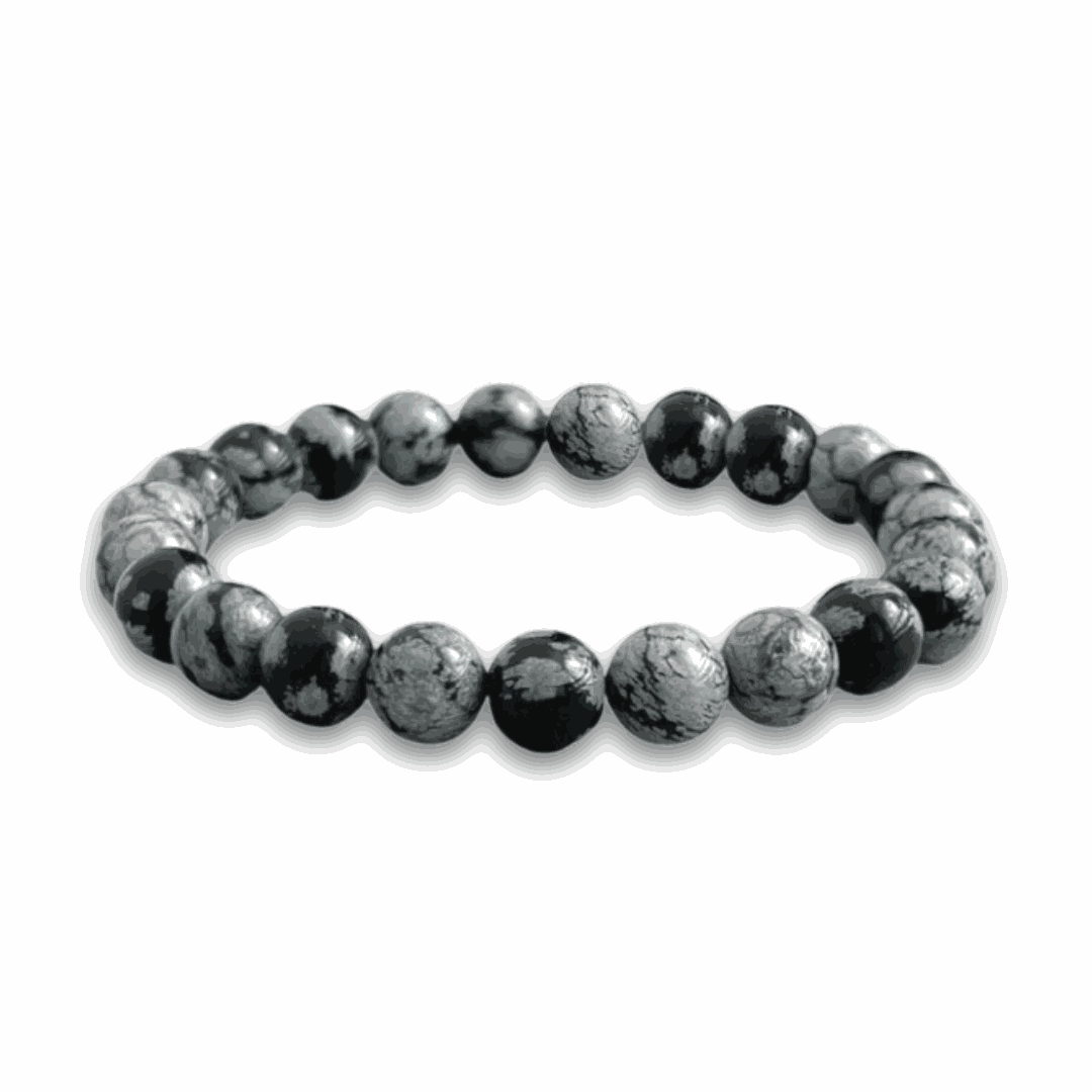 Snowflake Obsidian Bracelet - BRACELET Stone & Soul