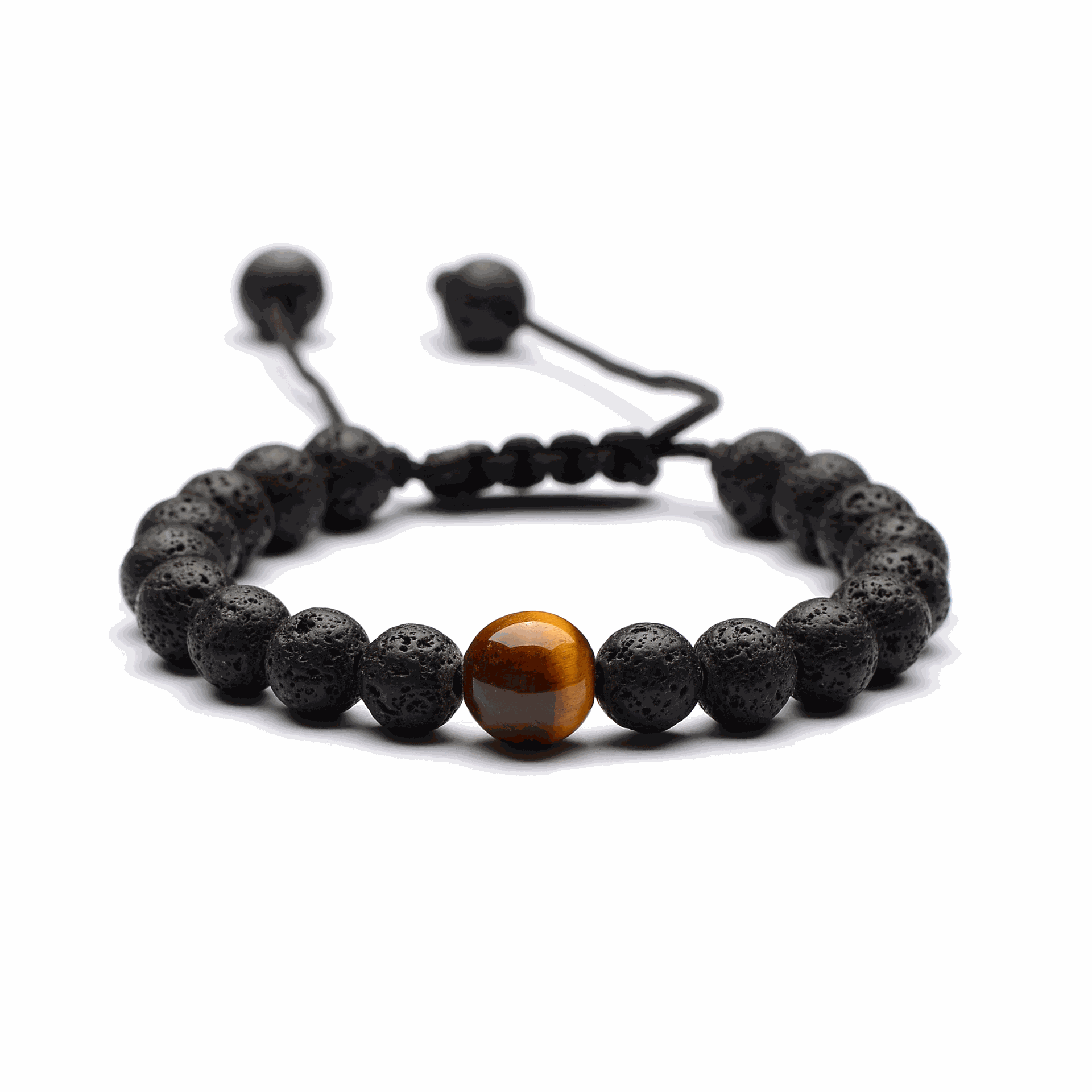 Tiger’s Eye Core Lava Bracelet - BRACELET Stone & Soul