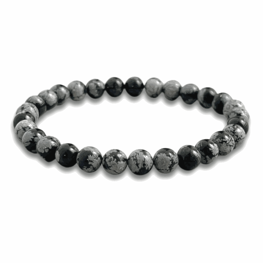 Snowflake Obsidian Bracelet - BRACELET Stone & Soul
