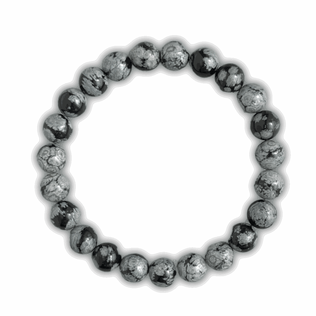 Snowflake Obsidian Bracelet - BRACELET Stone & Soul