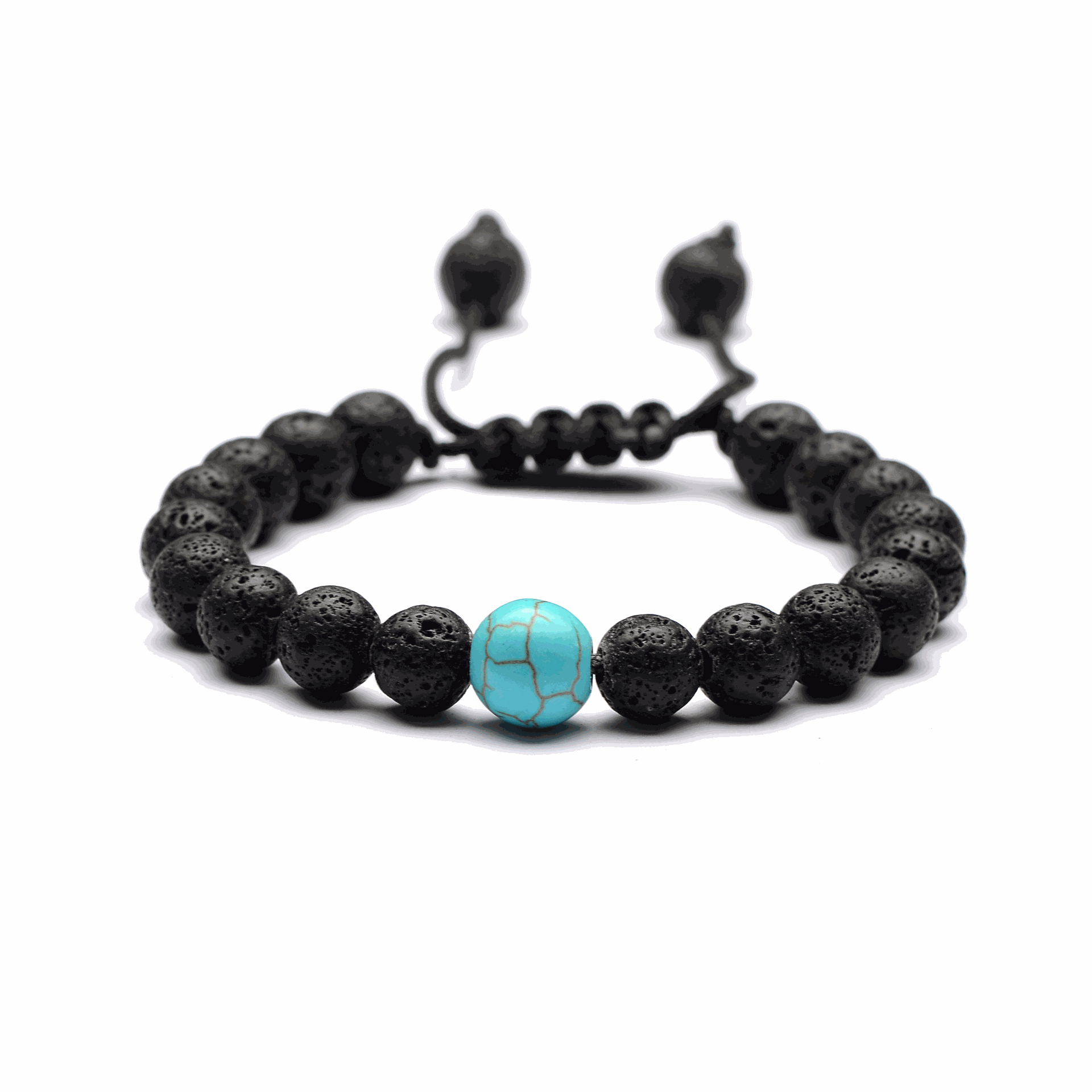 Turquoise Core Lava Bracelet - BRACELET Stone & Soul