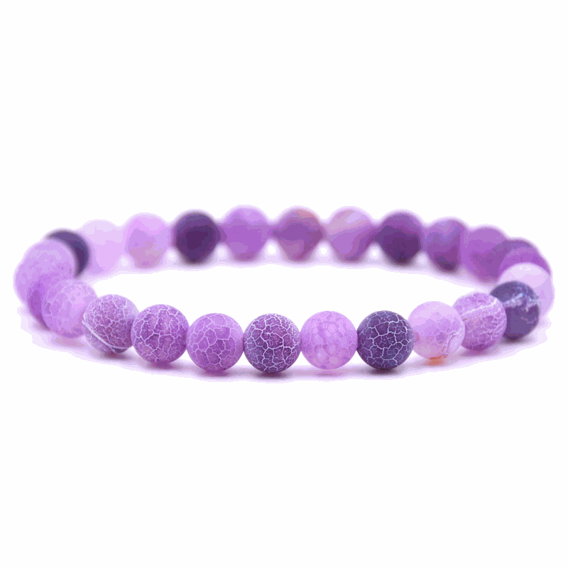 Lilac Weathered Agate Bracelet - BRACELET Stone & Soul