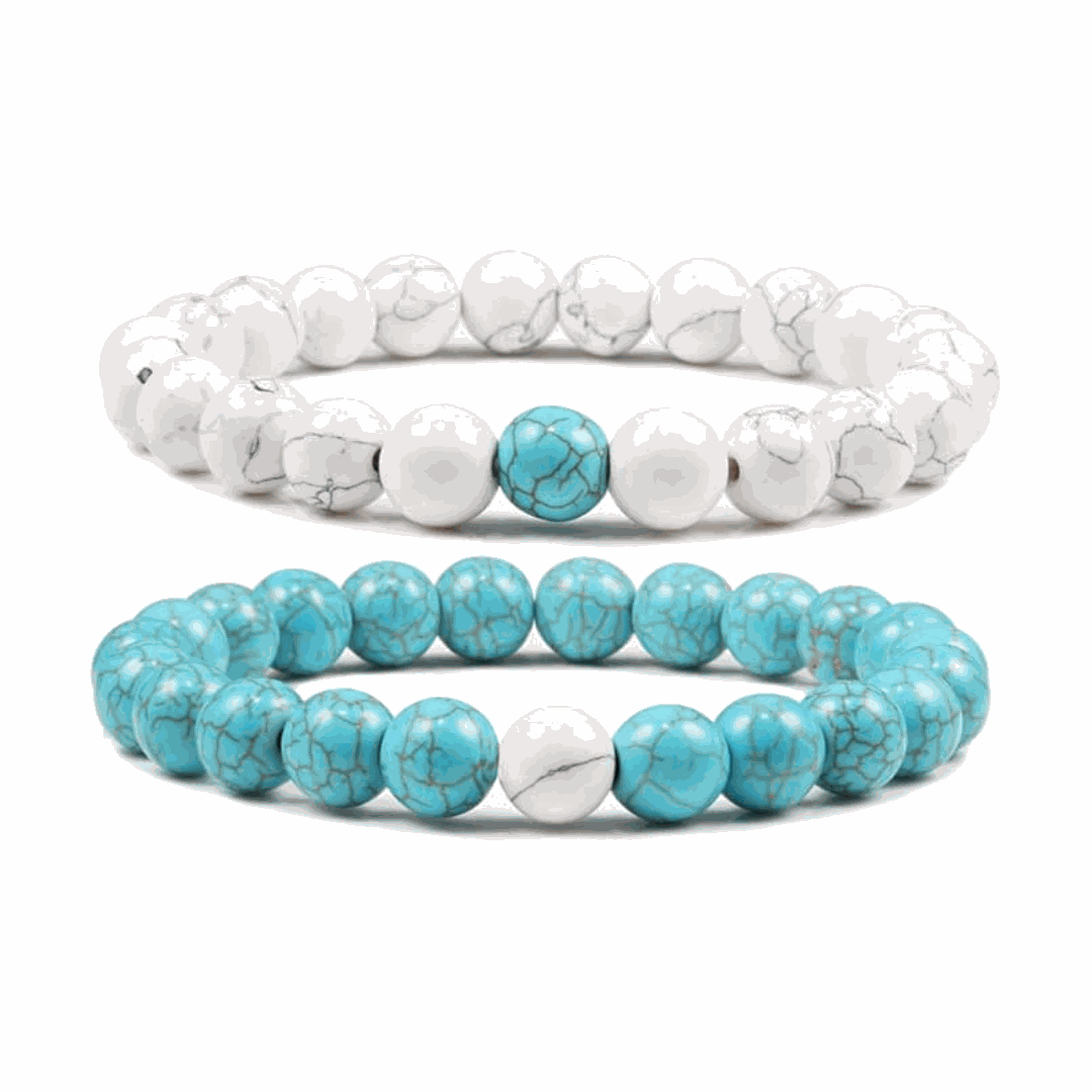 Turquoise & Howlite Bracelet Set - BRACELET Stone & Soul