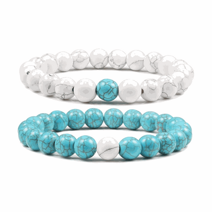 Turquoise & Howlite Bracelet Set - BRACELET Stone & Soul