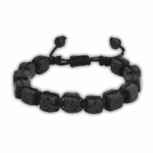Square Lava Stone Bracelet - BRACELET Stone & Soul