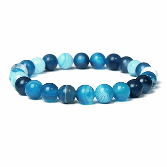 Ocean Blue Agate Bracelet - BRACELET Stone & Soul