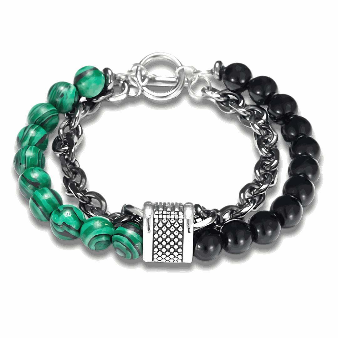 Malachite Onyx Chain Bracelet - BRACELET Stone & Soul