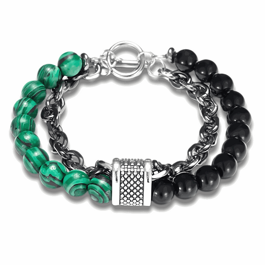 Malachite Onyx Chain Bracelet - BRACELET Stone & Soul