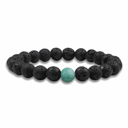 Green Weathered Agate Lava Bracelet Set - BRACELET Stone & Soul